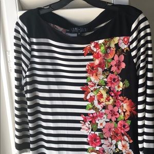 🆕🌺 Floral Print Striped Sheath Dress